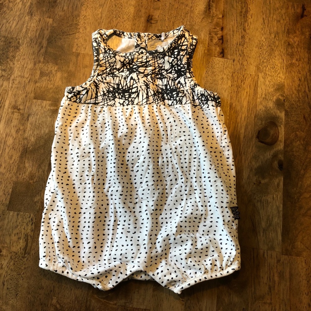 Black and white romper
